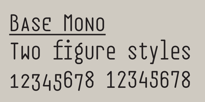 Emphasizing the favorited EB Base Mono font family.