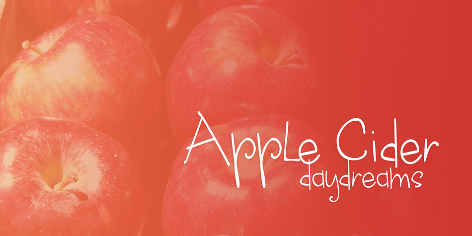 Apple Cider Daydreams is a fun hand-drawn font great for crafts or scrapbooking!