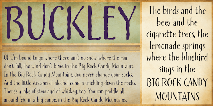 Buckley is a hand-lettered font that was created by using my favorite vintage Waterman Ideal #2 fountain pen.