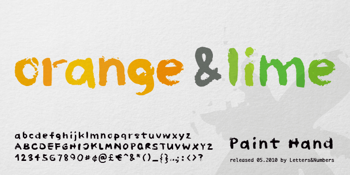 Paint Hand is based on type drawn with an open acrylic paint tube.