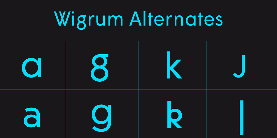 Wigrum is their most comprehensive typeface family and their first commercial release.