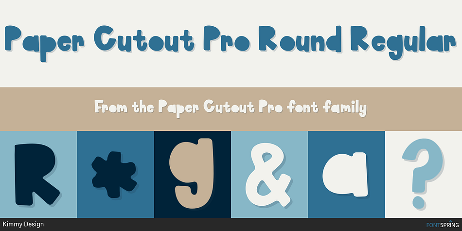 Paper Cutout Pro Round Regular Font
