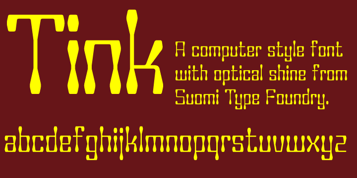 Displaying the beauty and characteristics of the Tink font family.