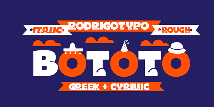 Displaying the beauty and characteristics of the Bototo font family.