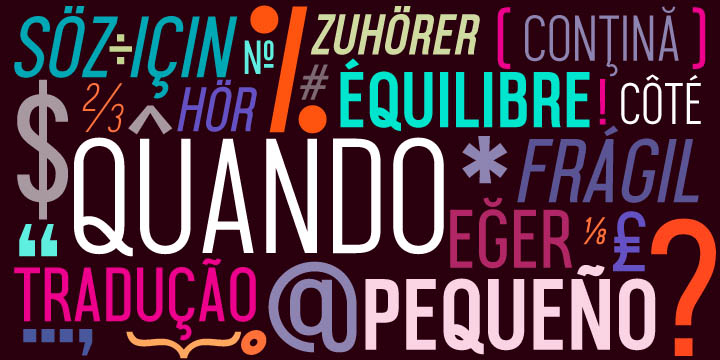 Aquilone font family example.