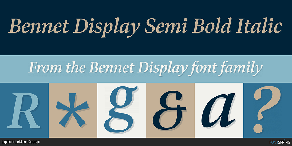 Bennet Display Semi Bold Italic Font