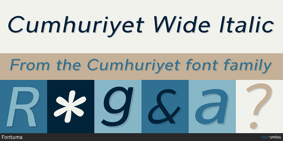 Cumhuriyet Wide Italic Font