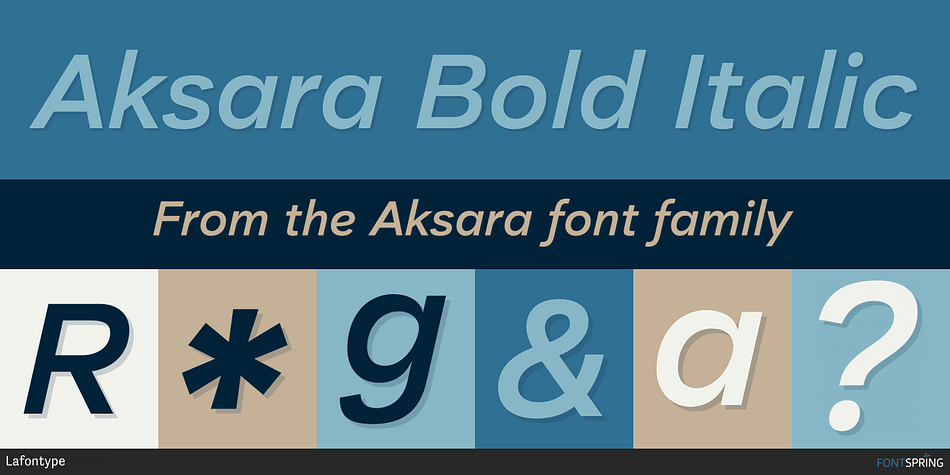 Aksara Bold Italic Font