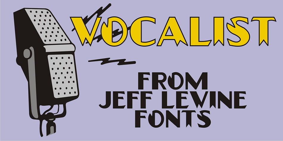 Vocalist JNL is a bit of a novelty Art Deco typeface based on hand lettering from some 1940s sheet music.