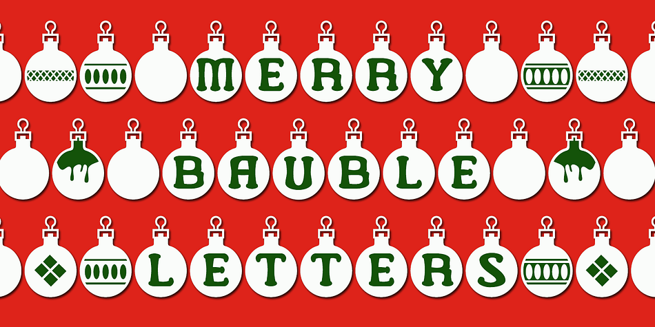 Merry Bauble Letters is designed to complement our 