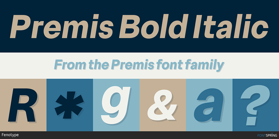 Premis Bold Italic Font
