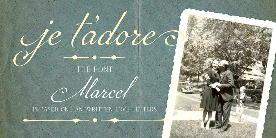 The font is a highly readable running script that includes textural details that capture the look of ink on paper.