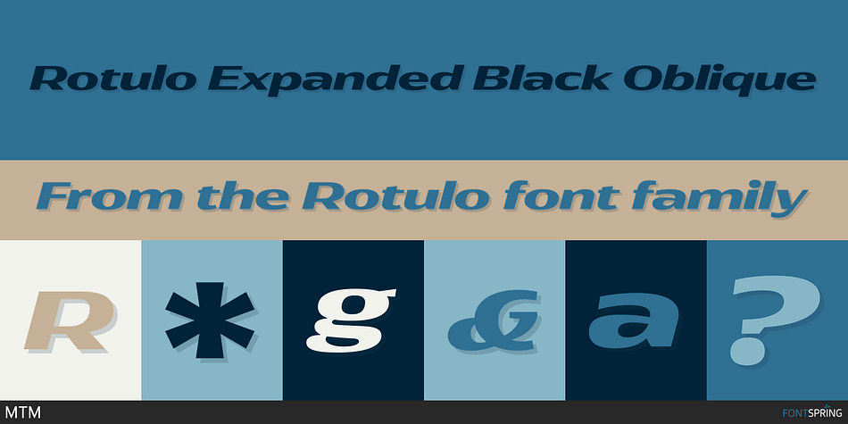 Rotulo Expanded Black Oblique Font