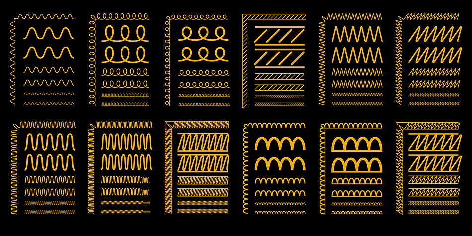 TXT101 font family sample image.