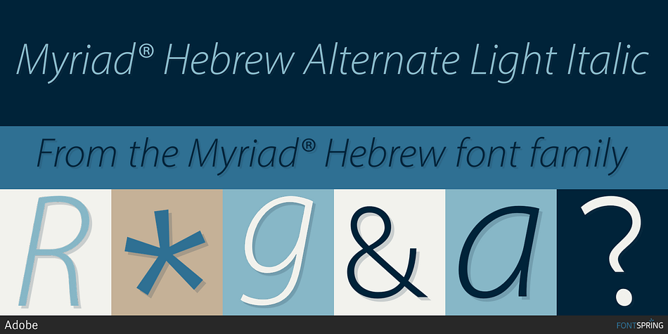 myriad hebrew font family free download