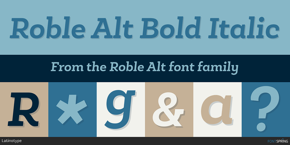 Roble Alt Bold Italic Font