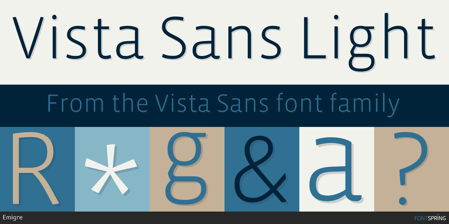 Fonts similar to Vista Sans