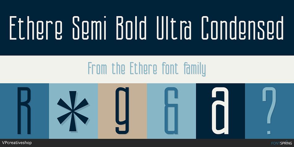 Ethere Semi Bold Ultra Condensed Font
