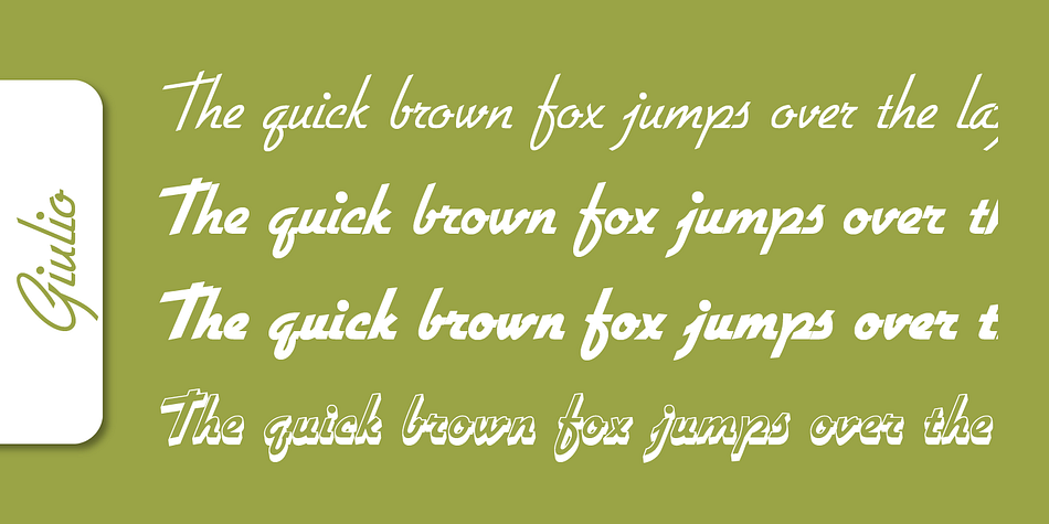 Giulio Pro font family example.