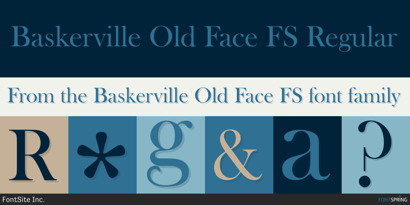 Baskerville Old Face FS Font Family by FontSite Inc