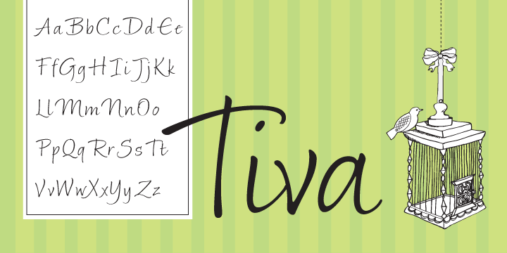 Tiva gives the impression of handwriting with the refinement of hand lettering.