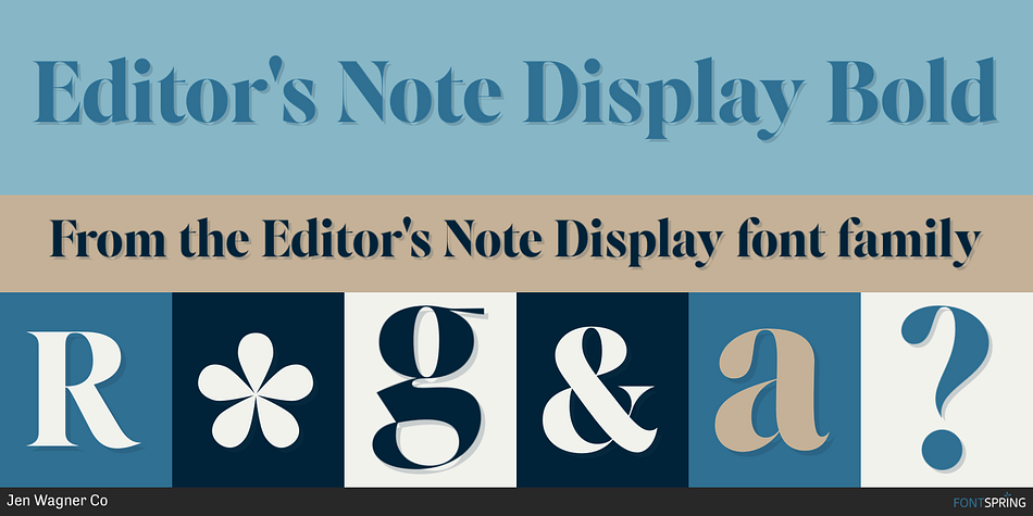 Editor's Note Display Bold Font