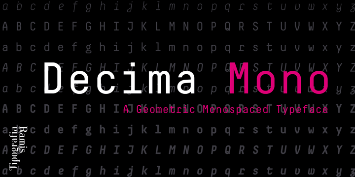 Displaying the beauty and characteristics of the Decima Mono font family.