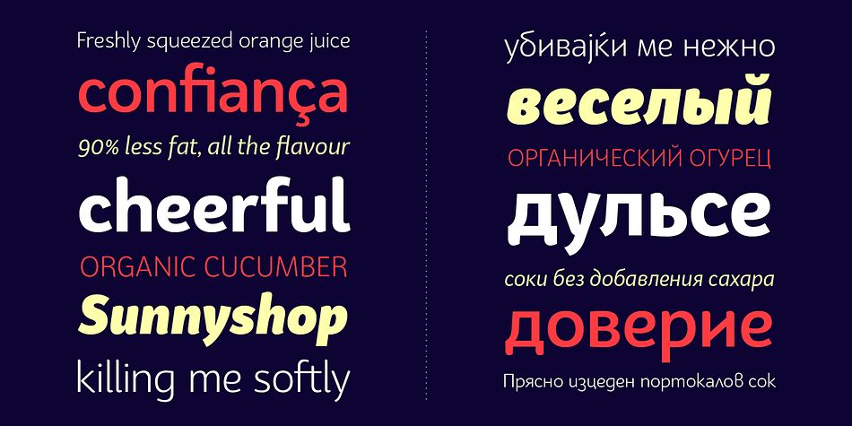 Highlighting the Bw Surco font family.