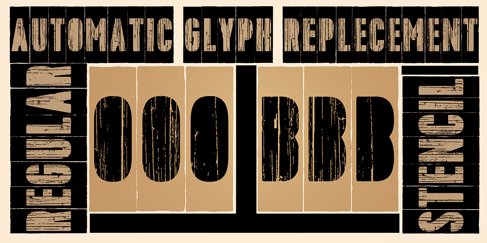 Toopo family, every variety contains 3 alternative characters with automatic replacement.