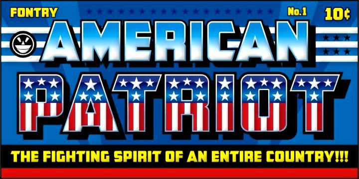 Displaying the beauty and characteristics of the CFB1 American Patriot font family.