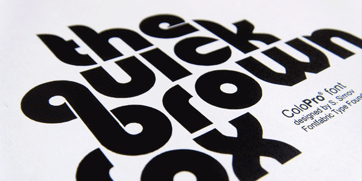 Displaying the beauty and characteristics of the Colo Pro font family.