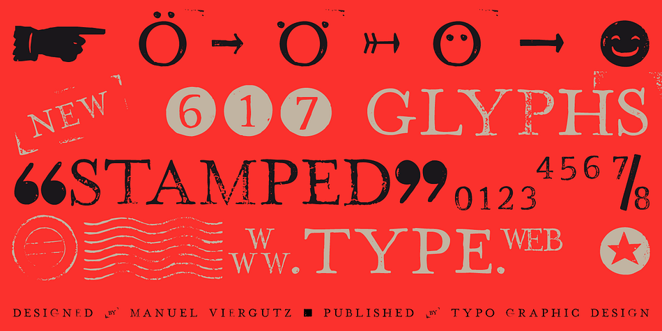 “Hand Stamp Play Rough Serif” is a rough and dirty serif Font with authentic & real stamp look.