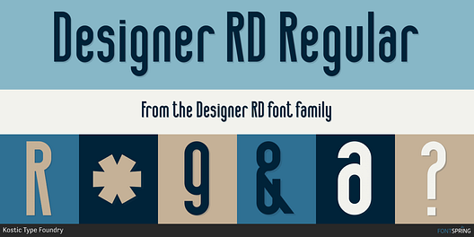 Fonts similar to Designer RD