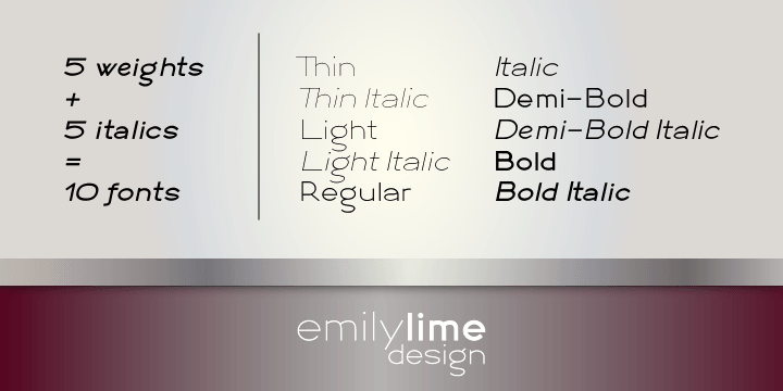 Logo Sans font family example.