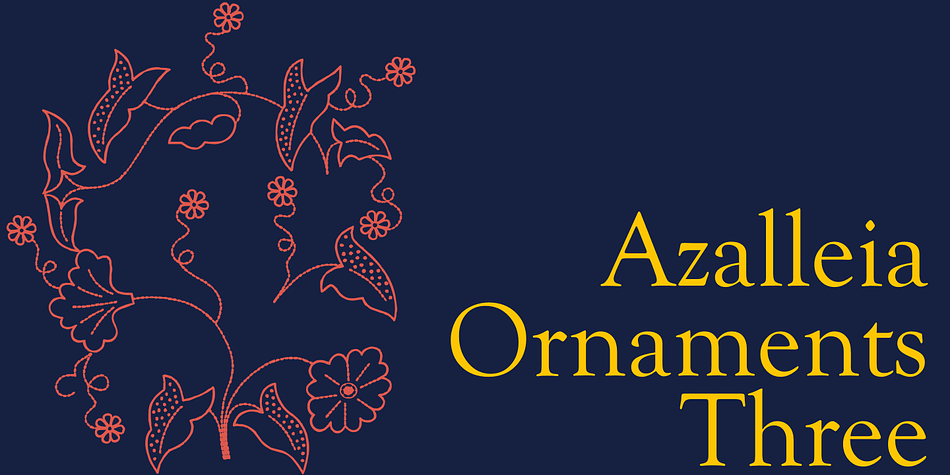 Azalleia Ornaments is a a three font family.