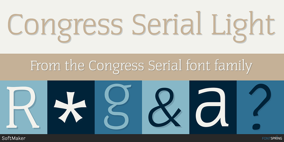 Congress Serial Light Font