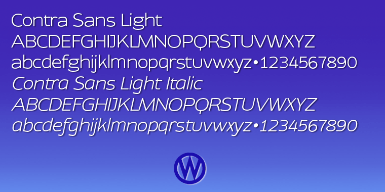 Displaying the beauty and characteristics of the Contra Sans font family.