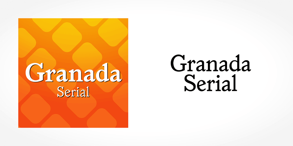 Displaying the beauty and characteristics of the Granada Serial font family.