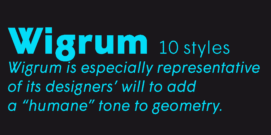 To typeset the book, Studio Feed created Wigrum, a sans serif with strong references to geometrical sans serifs of the 1930s, and also to their current influence.