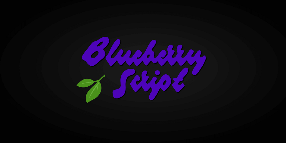 Blueberry Script is a bold and characteristic script typeface.