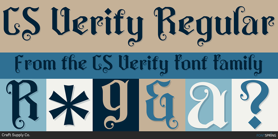 CS Verity Regular Font