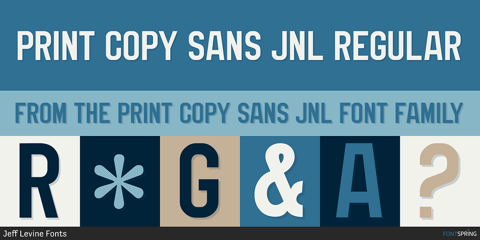 Print Copy Sans JNL Regular Font