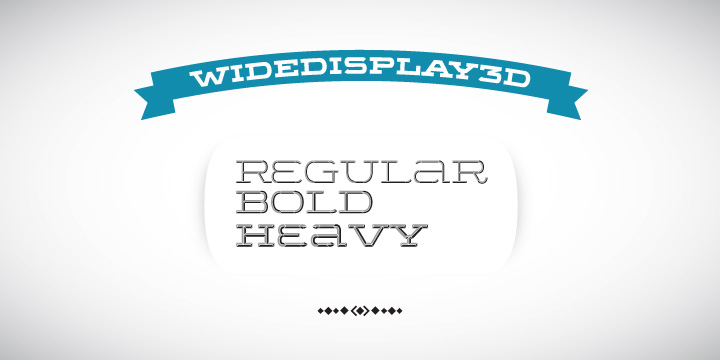 Wide Display font family sample image.