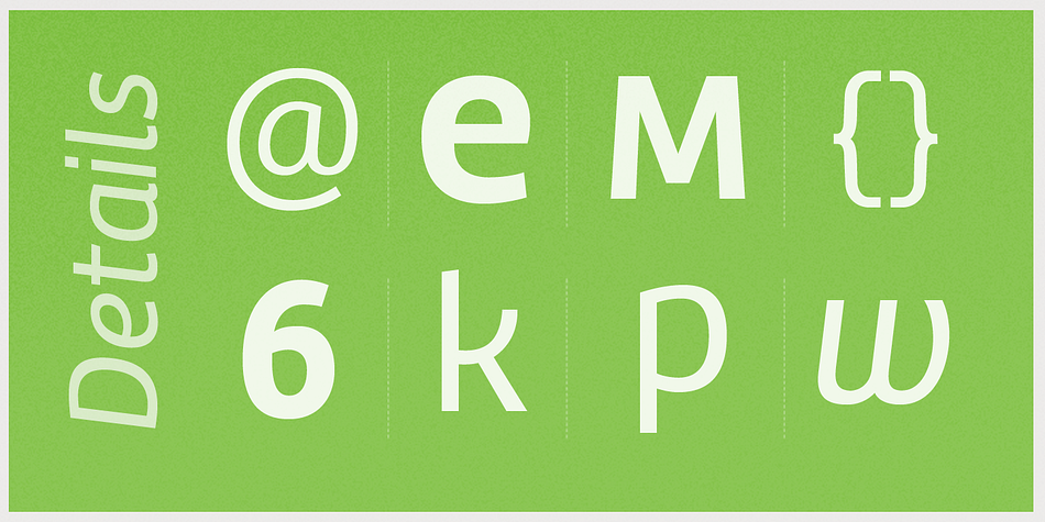 Amelia font family sample image.