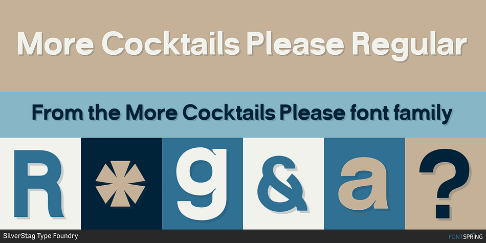 More Cocktails Please Regular Font