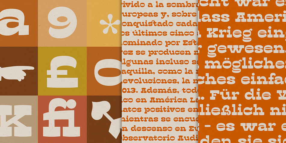 Attica RSZ is a three font, slab serif and western family by Resistenza.es.
