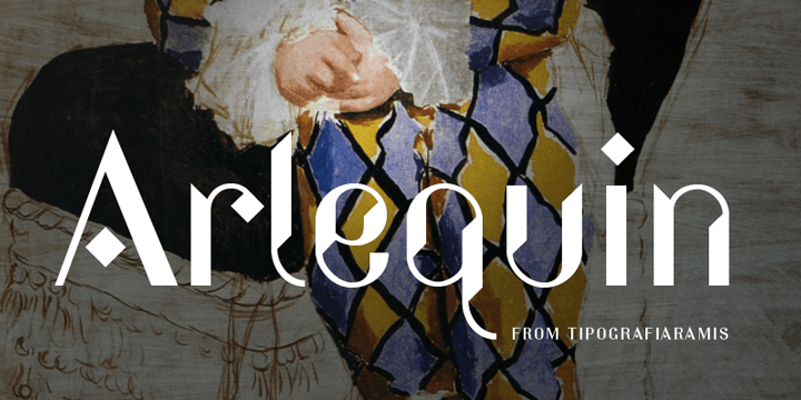 Arlequin is a high-contrast sans serif decorative font.