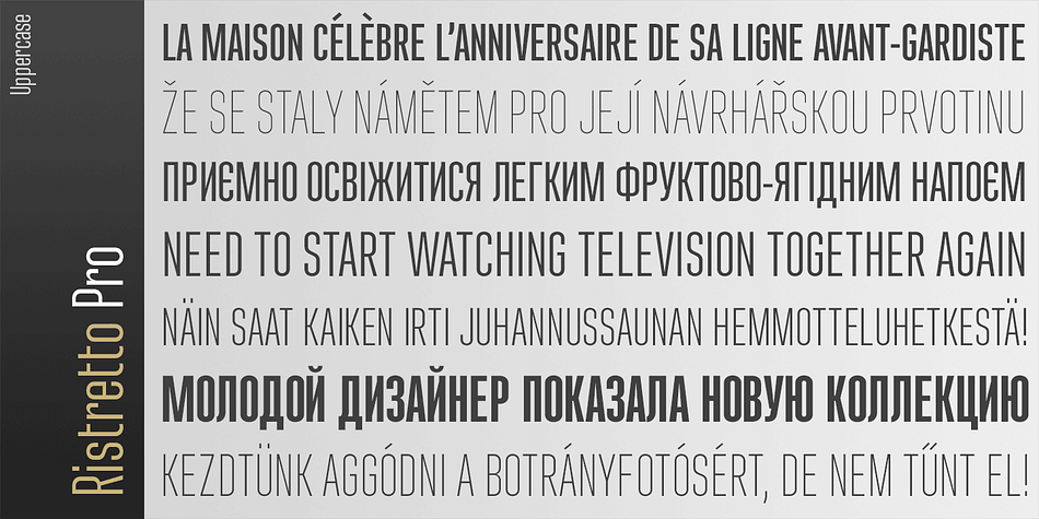 Highlighting the Ristretto Pro font family.
