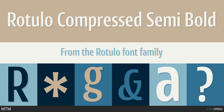Rotulo Compressed Semi Bold Font