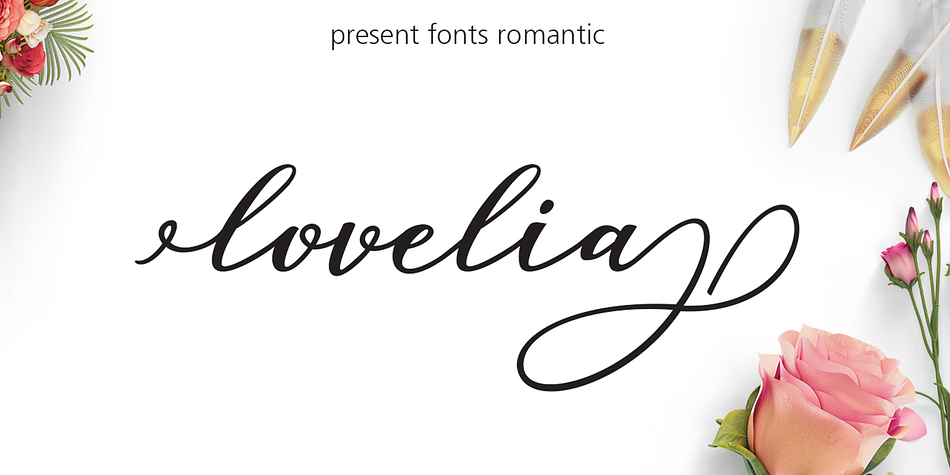 Lovelia Script is a variation of the contemporary calligraphic style.